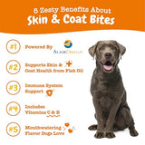 Zesty Paws Skin & Coat Bites for Dogs – Fish Oil Soft Chews with Omega-3 Fatty Acids EPA & DHA - Skin, Coat, Antioxidant & Immune Support - Bacon - 90 Count