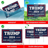 Trump Yard Signs 2024,18x12In Trump Yard Signs Double-Sided Make America Great Again Campaign Signs With H-Stakes Placard Voted For Trump Triggering For Outdoor Garden Lawn Parade Handheld Rally Decor