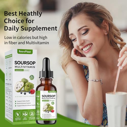 Soursop Multivitamin Liquid Drops – Organic Leaf Extract (2 fl oz)