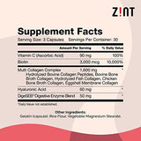 Zint Multi Collagen Pills - Collagen Supplements for Hair, Skin, Nails & Joint Health - Hydrolyzed Collagen Supplement with Type I, II, III, V, X Collagen Peptides, 90 Count