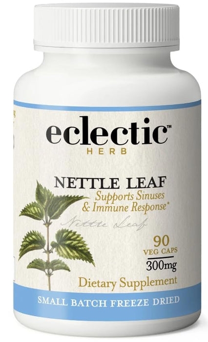 Eclectic Herb Raw Freeze-Dried Non-GMO Nettle Leaf | Healthy Sinus Support, Histamine Response & Respiratory Wellness | 90 Veg Caps (300 mg) | US Grown, Vegan