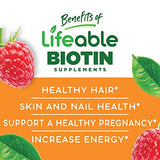 Lifeable Biotin Gummies 10,000mcg - Great Tasting Natural Flavor Supplement Vitamins - Vegetarian GMO-free Chewable - for Beautiful & Glamorous Hair and Nails Growth - for Men Women Teens - 90 Gummies