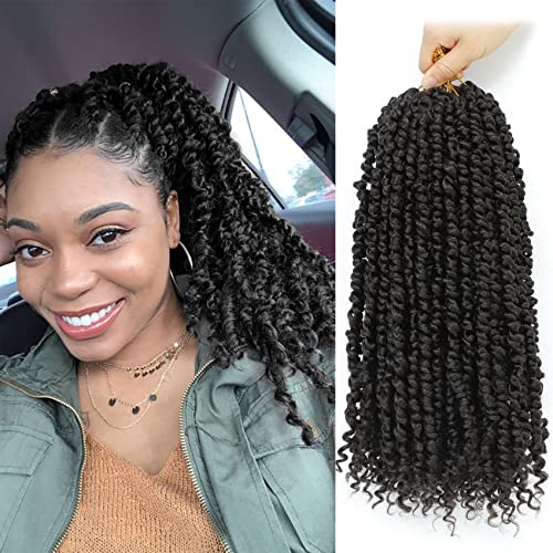 Fulcrum Passion Twist Hair 14 Inch, 8 Packs Passion Twist Crochet Hair for Black Women, Prelooped Crochet Twist Hair with Curly Ends (14Inch, 4#)