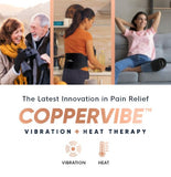 Copper Compression CopperVibe Vibration + Heat Therapy Gloves Heated Hand Massage for Arthritis, Carpal Tunnel, Neuropathy Pain Relief, Rheumatoid, Tendonitis, Raynauds for Women & Men - 1 Pair