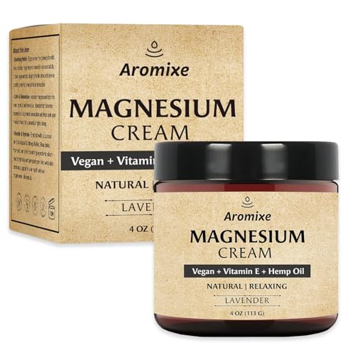 Magnesium Cream For Feet, Lavender Scent Magnesium Cream for Sleep,Soothes Muscle Tension,Magnesium Lotion for Relaxation, 4oz