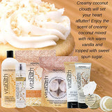 Vitabath Heavenly Coconut Crème Body Wash Moisturizing Bath & Shower Cleanser & Skincare Radiant Detox & Restore Nourishing Body Polish - Cruelty-Free Paraben-Free - 12 Fl oz