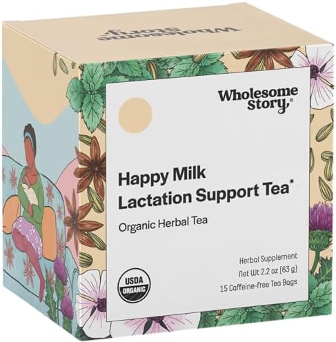 Lactation Support Tea w Fennel Seed & Star Anise Seed | Breast Milk Supply Production Increase | Postpartum Nursing Tea | Breastfeeding Support | 15 Plastic Free Pyramid Sachet