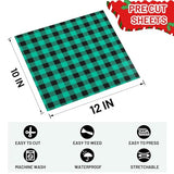 HTVRONT Christmas HTV Red Black Buffalo Plaid - 13 Sheets Heat Transfer Vinyl Leopard HTV - Plaid Iron on Vinyl for Cricut & Cameo,Easy to Cut & Weed for Heat Vinyl Design