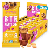 Vegan Keto Superfood Protein Bars, by B.T.R. - Low Carb, Plant Based, and Gluten Free | 12 Bars | Free of Sugar Alcohols and Boosted with Powerful Superfoods & Adaptogens! (Peanut Butter Chocolate Chip BLISS)