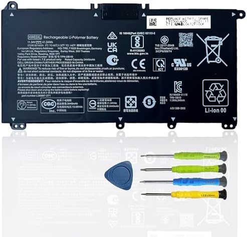 HW03XL L97300-005 Battery for HP Pavilion 15-eg0070wm 15-eh0050wm 15-eh0xxx 15-eg0xxx 17-cn0xxx Pavilion 15-EG 15-EH 15T-EG 15Z-EH 17-CN 17-CP Series hstnn-db9y L96887-421 l97300-005 Battery