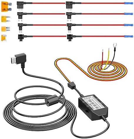 VIOFO HK4 Hardwire Kit with 8pcs Full Set Circuit Fuse Tap, Type-C Port, for A329/A229Plus/A229Pro/A119Mini2/A139Pro/WM1/T130 Dash Cam