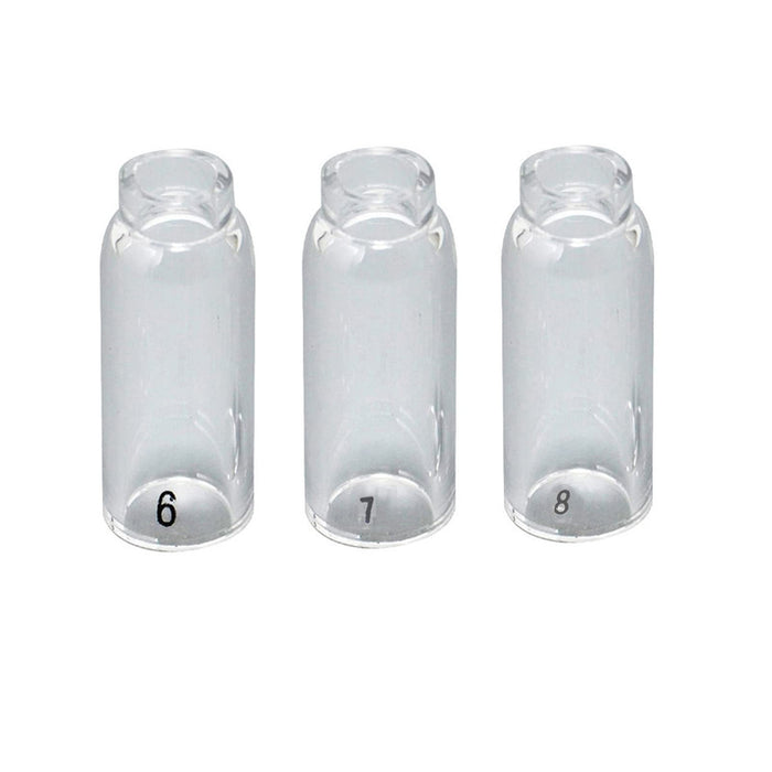 RIVERWELD Clear Quartz Nozzle 10NQ48-6# 10N47#7 10N46#8 Pyrex Glass TIG Cups 47mm 10NQ47-7# for SR WP 17 18 26 TIG Welding Torches 3pcs