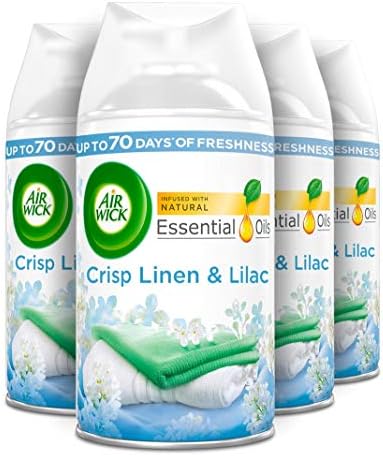 Airwick Freshmatic Max Refill Automatic Spray Touch Of Luxury Crisp Linen & Lilac 250Ml Case Of 4