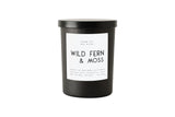 Leoben Co | Masculine Aromas | Small Batch | Soy Wax 9 oz | Scented Black Candles with Natural Essential Oils | Vegan (Wild Fern & Moss)