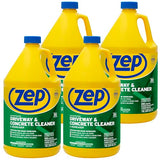 Zep Driveway, Masonry and Concrete Cleaner and Degreaser Concentrate - 1 Gallon (Case of 4) ZUCON128 - Construction Grade Degreaser Removes Grease, Dirt, and Oil Stains on Concrete, Brick, Asphalt,