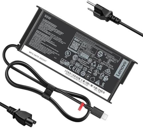 95w 20V 4.75A USB Type C ADLX95YCC3A Ac Charger fit for Lenovo Yoga Slim 7 Pro 14ACH5 Yoga 910 920 930 380 720 730 Series Laptop Power Adapter Cord