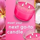 Glade Candle Exotic Tropical Blossoms, Fragrance Candle Infused with Essential Oils, Air Freshener Candle, 3-Wick Candle, 6.8 Oz, 3 Count