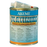 Akemi Platinum Clear Premium Epoxyacrylate Adhesive Transparent Knife Grade, Quart (900ml) Polyester Glue for Natural & Engineered Stone Filling & Laminating