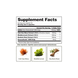 Irish Sea Moss Capsules w/Bladderwrack, Burdock Root & Iodine Energy Support - Seamoss Supplement to Elevate Mood, Strengthen Immunity & Digestion, Renew Skin Tone - Seamoss Pills (60 Capsules)