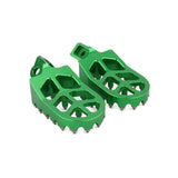 AnXin Dirt Bike Foot Pegs Wider Footpegs Foot Pedals Rests CNC for KX65 00-23 KX85 01-23 KLX 140 KLX140 08-23 KX100 98-21 KX112 22-23 KX80 Pit Bike Motorcycle Green