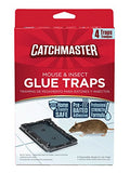 Catchmaster Mouse & Insect Professional Strength Glue Traps - Non Toxic - 4 Glue Trays