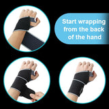 LIFECT 2 Pack Wrist Wraps, Wrist Support Brace for Work, Carpal Tunnel Arthritis, Tendonitis, Yoga, Weightlifting, Sports, Wrist Compression Straps for Women, Men, Fit Both Right and Left Hands