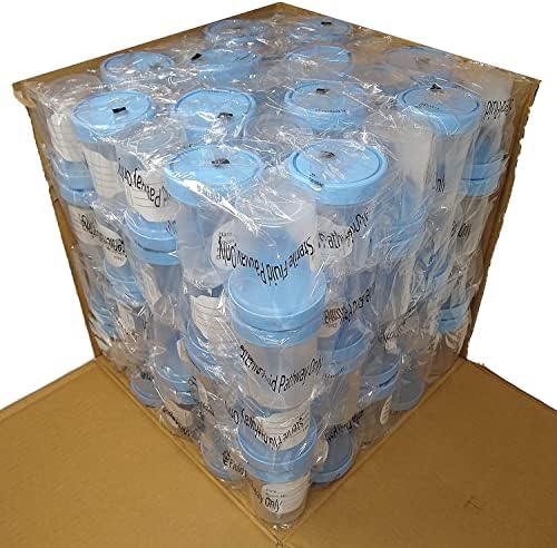 Sterile Specimen Cups 4oz with Leak Proof Screw On Lids - Individually Bagged – for Safe Sample Collection (500)