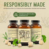 The Brain Pill 90 Capsules – Organic Brain Booster Supplement - Memory Pills for Brain w/ Ginkgo Biloba Capsules, Lion’s Mane & Sage - Brain Booster Supplement for Focus, Memory, Clarity, Energy
