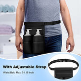 SITHON Massage Bottle Bag, Professional Massage Therapist Holster for 2 Bottles, Massage Lotion Oil Waist Holder Organizer with Adjustable Belt, Multiple Pockets (Bag Only) (Two-Bottle-Black)