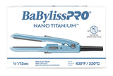 BaBylissPRO Nano Titanium Mini Flat Iron Hair Straightener, 0.5" Hair Straightener Iron for Touch Ups & All Hair Types, Perfect for Travel