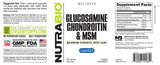 NutraBio Glucosamine Chondroitin & OptiMSM Supplement, Joint Support Formula - 120 Capsules (120 Count)