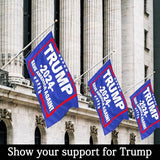 2024 Trump Flag for Don't Blame Me I Voted for Trump & Let‘s Go Brandon, 3x5 Ft Trump Banner with Brass Grommets Outdoor, Decoration Premium Presidential Election Banner 100D Polyester, UV Protection