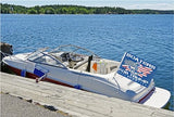 LUCKGEEY Double Sided Boaters For Trump 2024 Boat Flag 12x18inch,220D Heavy-duty Printing 3Ply Boat Flags,Double Stitching On the Edge, Flags with 2 Rust-proof Brass Grommets for Boat.