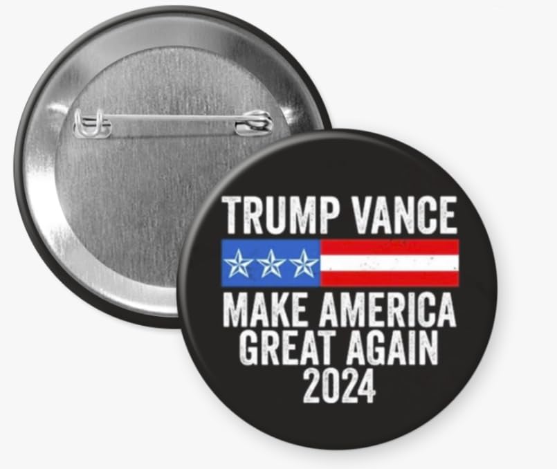 Trump Vance 2024 buttons - 4-pack (2.25 inches) - Trump Vance 2024 pins (BUY 2, GET 1 FREE PROMOTION)