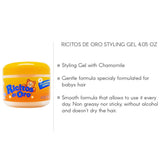 Ricitos De Oro Styling Gel Chamomile Manzanilla 4.0 Oz (115g) - Pack of 6