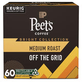 Peet's Coffee, Medium Roast K-Cup Coffee Pods for Keurig Coffee Machines - Off The Grid, 60 Count (6 Boxes of 10 K-Cup Pods)