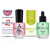 duri Rejuvacote 2 Nail Growth System Base and Top Coat, Drop'n Go Nail Polish Drying Drops - Nails Hardening, Growth, Damage Repair, Chipping, Breaking and Brittle Treatment (0.61 fl.oz) Combo Pack