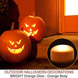 HOME MOST 2-Pack Halloween Pumpkin Lights with Remote/Timer - Orange Pumpkin Lights LED Battery Operated Decor - Halloween Jack-O-Lantern Outdoor Decorations -