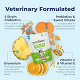 Vetnique Labs Profivex Probiotics for Dogs All Natural Dog Chews & Powder for Digestive Health Probiotic Supplements for Dogs 5 Strains of Probiotics & Prebiotics (Soft Chews, 30ct)