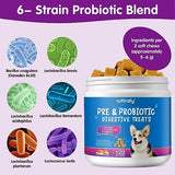 Probiotics for Dogs,Dog Probiotics for Digestive Enzymes,Gut Health,Itchy Skin,Allergies,Yeast Balance,Probiotics Chew for Dogs,Dog Probiotics for Small,Medium,Large Dogs,120 Count,Peking Duck Flavor