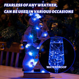 SINAMER 6PCS Fairy Lights Battery Powered with Remote, 7ft 20LEDs Blue Twinkle Mini Lights with Timer, Waterproof Small Silver Wire Firefly Starry for DIY Wedding Party Christmas