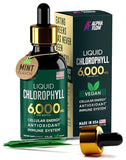 Chlorophyll Liquid Drops 6000 mg - Premium Liquid Chlorophyll Supplement - All-in-One Antioxidant for Immune Boost, Energy Increase, Digestion Support & Fast Detox - Non-GMO, Vegan