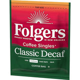 Folgers Coffee Singles Medium Roast Decaf Coffee Bags, 19 Count (Pack of 6)