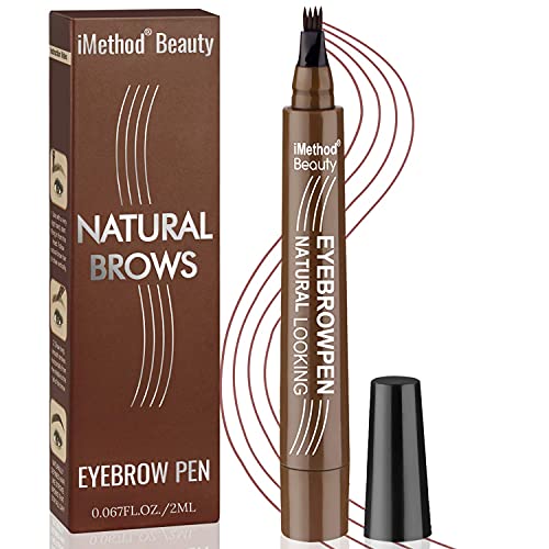 iMethod Eyebrow Pen - Upgrade Eyebrow TattooPen, Eyebrow Makeup, Long Lasting, Waterproof and Smudge-proof, Black Brown
