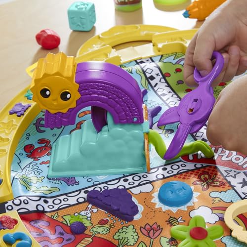 Play-Doh Fold & Go Playmat Starter Set with 19 Accessories, Preschool Toys for 3 Year Old Girls & Boys & Up, Kids Arts & Crafts