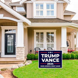 Armo Trump Vance 2024 Make America Great Again Yard Sign, Donald Trump JD Vance 18x24 (3 Pack) Inhes Corrugated Plastic Double Sided with Metal H Stake Waterproof, Outdoor Lawn Signage, Made in USA