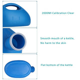 Male Urinal Bottle 68 OZ Portable Urinals for Men 59" Long Hose with Lid (Blue)