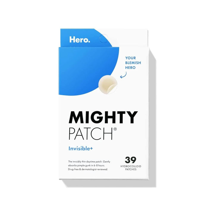 Hero Cosmetics Mighty Patch™ Invisible+ Patch - Daytime Hydrocolloid Acne Pimple Patches for Covering Zits and Blemishes, Ultra Thin Spot Stickers for Face and Skin (24 Medium and 15 Small Patches)