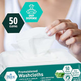 MED PRIDE Disposable XL Premoistened Washcloths 600-count, 8" x 12" for Adults| Silky Soft Wet Wipes W/Aloe & Lanolin Mild Scent| Ideal for Skincare/Personal Cleansing, Makeup Removing, Travel & More