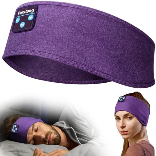 Perytong Sleep Headphones Sleeping Bluetooth Headband, Soft Headphone Band with Ultra-Thin Speakers Perfect for Side Sleepers, Running, Workout, Jogging, Yoga, Insomnia Cool Gadgets